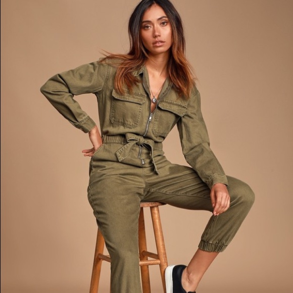 NWOT OLIVE DENIM BOILERSUIT